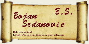 Bojan Srdanović vizit kartica